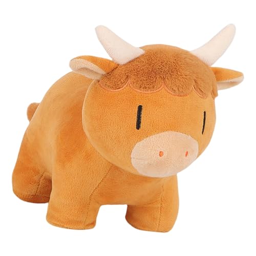 Befeixue Highland Cow Plüschpuppe,Plüsch Highland Cow - Highland Kuh Plüschtier Tierfigur - Umarmbares Sofa-Bett-Dekor, Tier-Überwurfkissen, weich für Wohnzimmer, Schlafzimmer, Kinderzimmer von Befeixue