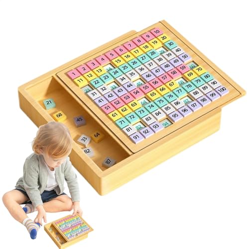 Befeixue Hundert Counting Board, Math Counting Board, 1-100 aufeinanderfolgende Zahlen Lernen Spielzeug für Kinder, Vorschulbildung für Bildungszählungen für 3+ Jahre alt von Befeixue