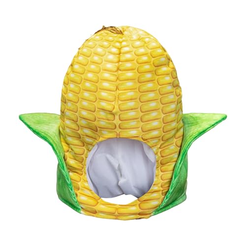 Befeixue Kid Corn Hat,Plüsch Corn Hat | Essen-Kunst-Hut,Plüschiger einzigartiger kreativer Maishut für Erwachsene und Kinder für Kostümpartys, Bauernhof-Themenpartys von Befeixue