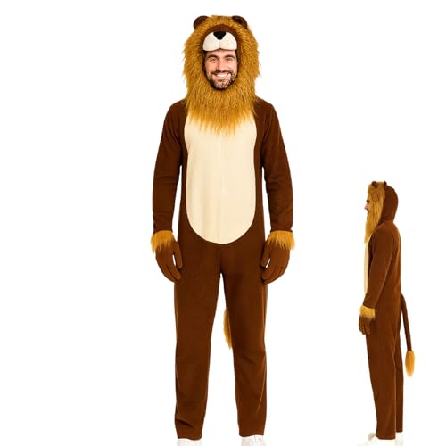 Befeixue Löwenkostüm Erwachsene,Löwen Halloween-Kostüm Für Männer - Tierkostüm Damen Herren für Fest Bühne Karneval Befeixue Löwenkostüm Erwachsene,Löwen Halloween-Kostüm Für Männer - Tierkostüm Damen Herren für Fest Bühne Karneval von Befeixue