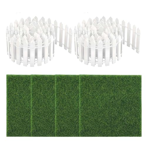 Befeixue Miniatur Palisaden- 89 cm Puppenhaus - Holzelement Mit 4 Kunstrasen Stücken Dekoration Für Haus Und Garten Spielset Kinder Befeixue Miniatur Palisaden- 89 cm Puppenhaus - Holzelement Mit 4 Kunstrasen Stücken Dekoration Für Haus Und Garten Spielset Kinder von Befeixue