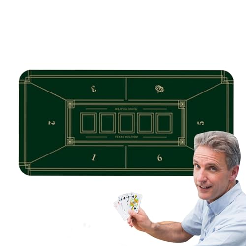 Befeixue Poker-Gummimatte, Poker-Top, Pokertisch-Top-Layout, Zusammenklappbare Glatte Oberfläche, rutschfest, tragbar, wasserdicht, professionelle Pokertischmatte für Spiele überall von Befeixue