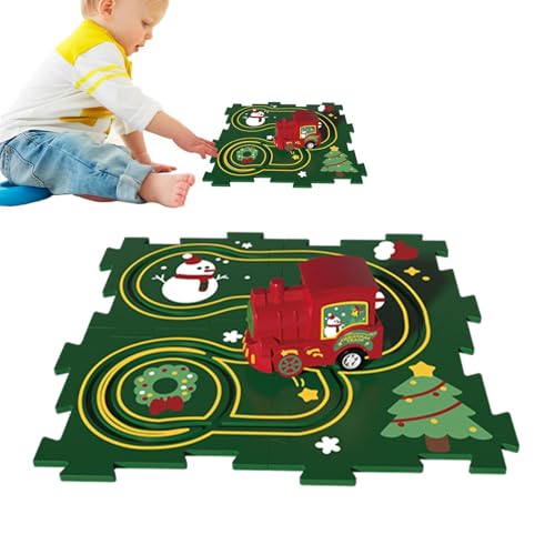 Befeixue Puzzle-Rennwagen-Spielset,Puzzle-Rennwagen-Streckenset - Lernspielzeug für Kinder | Auto-Set, Spielzeug, pädagogisches Puzzle-Spielzeug für Kleinkinder, Weihnachtsgeburtstag von Befeixue