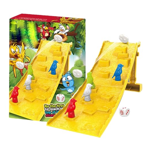 Befeixue Ramp Egg Rolling Game, Bird Ramp Race Game,Tischwürfelspiel Egg Rolling Bird Race - Familienspielabendspielzeug zur Förderung der Eltern-Kind-Interaktion für Wohnzimmer und Klassenzimmer von Befeixue