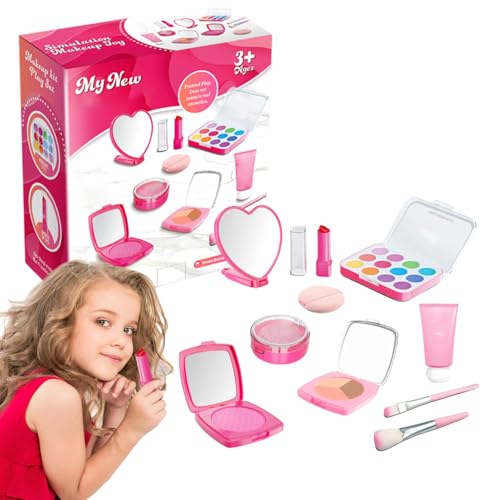 Befeixue Spiel-Make-up-Set für Kinder, Make-up-Sets für Mädchen - Make-up-Spielzeug für Mädchen - Rollenspiel-Kosmetikset, Spielzeug, gefälschtes Spielzeug-Make-up-Set für Freunde, Familie, Mädchen von Befeixue