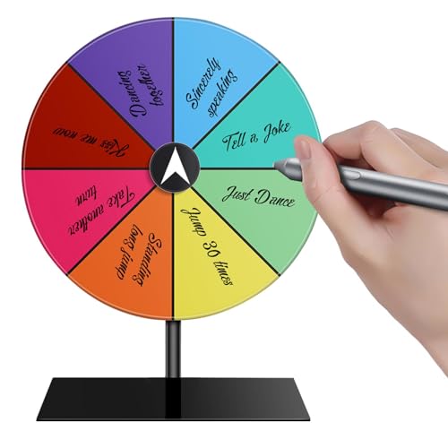 Befeixue Spin Prize Wheel, Glücksrad Zum Drehen, Glücksrad Spielzeug, Tischdrehendes Preisrad, Trocken Abwischbarer Spinnrad Spinner, Farbiges Roulette Spinner des Glücks Für Karneval von Befeixue