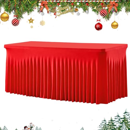 Befeixue Stoff-Tischrock,180 cm Rot Rechteckig Stoff Tischrock Für Feste,Wiederverwendbare Tischdecken Feiertagsdekoration | für Karneval Bankette Restaurants Zuhause Gewerblich Valentinstag Baby Befeixue Stoff-Tischrock,180 cm Rot Rechteckig Stoff Tischrock Für Feste,Wiederverwendbare Tischdecken Feiertagsdekoration | für Karneval Bankette Restaurants Zuhause Gewerblich Valentinstag Baby von Befeixue