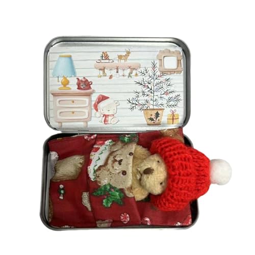 Befeixue Taschenbär, Taschenbär-Umarmung - Stofftierspielzeug,Taschenbär-Umarmungskarten-Set, Plüsch-Weihnachtsbärenspielzeug, Weihnachtspuppen-Plüschtiere für Kinder von Befeixue