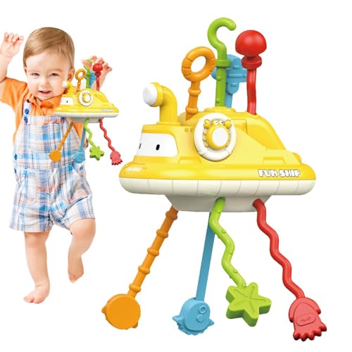 Befeixue Zugschnur-Spielzeug, Baby-Ziehspielzeug - Mehrzweck-Babys, sensorisches Spielzeug, Zugschnur-Beißspielzeug,Kreatives Kinderwagen-Spielzeug für Kleinkinder, sensorisches Spielzeug für Kinder von Befeixue