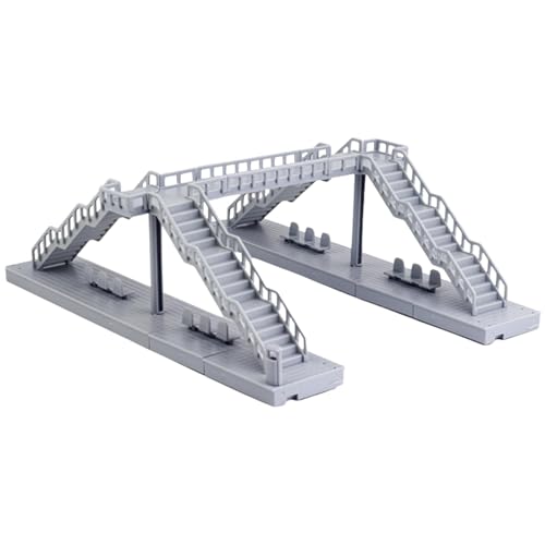 Befeixue Zusammengebaute Hängebrücke-Dekoration, Kinder-Fußgängerbrücke-Modell,Fußgängerbrücken-Bausatz - Realistisches Eisenbahn-Fußgängerbrückenmodell für Kinder, Erwachsene, alle Altersgruppen, von Befeixue