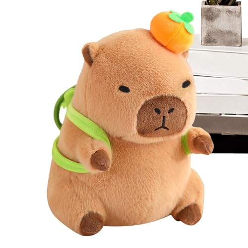 Capybara Stofftier | Niedliche Capybara Plüsch Trageschildkröte | 30cm Große Weiche Capybara Plüschpuppe | Simulation Capybara Plüschkissen | Gefülltes Capybara Geschenk Für Kinder von Befeixue