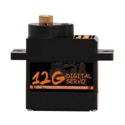 Begchy 12G Mini-Servo Aus Metallgetriebe, Mikro-Digitalservo mit Hoher Drehmomentbelastung und Anti-Burn-Funktion für FPV-Drohnen, RC-Autos und Roboter von Begchy