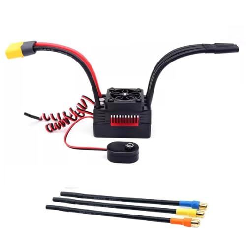 Begchy 60A Brushless ESC Wasserdichter Elektronischer Drehzahlregler für 1/10 RC Auto Off-Road Fahrzeug von Begchy