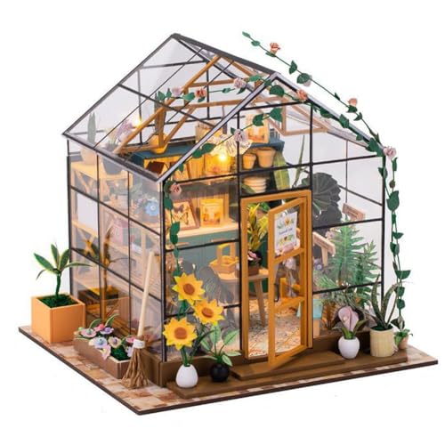 Begchy Cottage-Bausatz, Mini-Blumenhaus zum Selbermachen, Handgefertigt, 3D-Puzzle, Montagebausatz, Dekoration für Zuhause und Schlafzimmer von Begchy