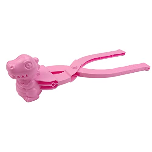 Begchy Dinosaurier Schneeball Macher Clip Kreative Draussen Winter Schnee Sand Form Werkzeug Spaß Winter Draussen Schnee Spielzeug Rosa von Begchy