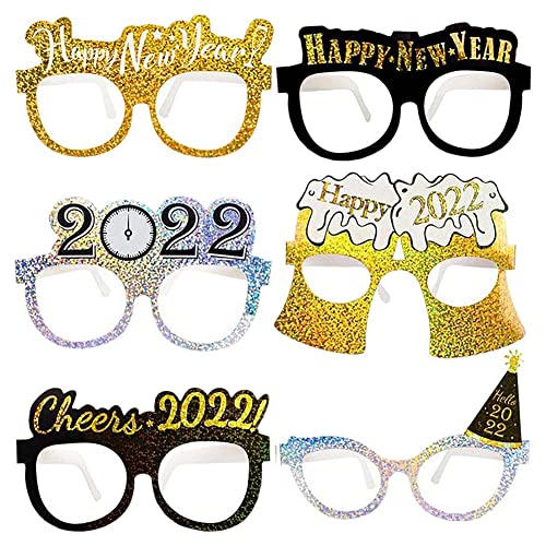 Begchy Frohes Neues Jahr Brillen Frohes Neues Jahr Lustige Brille Feier Favor für Silvester Dekorationen von Begchy