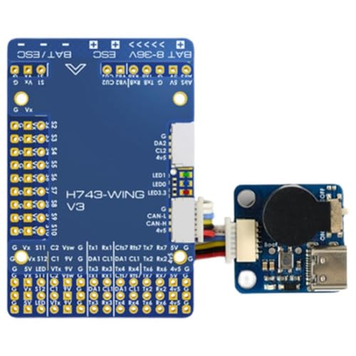 Begchy H743-WING V3 Flugsteuerung 3-8S mit Integriertem OSD Baro Dual-Kamera-Eingang für RC Multirotor Flugzeug-Fixed-Wing-Drohnen von Begchy