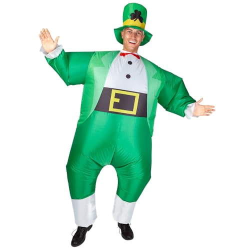 Begoon Aufblasbares Maskottchen Leprechaun (Saint Patrick) – aufblasbares Leprechaun-Kostüm (Saint Patrick) – Erwachsenengröße von Begoon