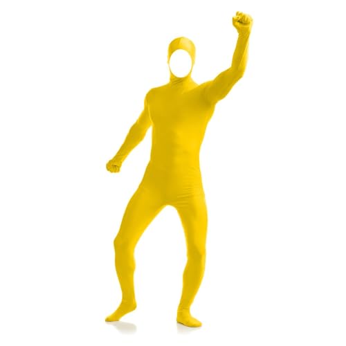 20er Jahre Kostüm Damen, Faschingskostüme Dame, Karneval Kostüm Männer, Erwachsene Open Face Zentai Cosplay Jumpsuit Ganzkörperanzug Orange Tight Bodysuit Kostüm für Party Halloween Weihnachten Unisex von Beichwtd