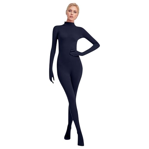 20er Jahre Kostüm Damen, Faschingskostüme Dame, Karneval Kostüm Männer, Erwachsene Open Face Zentai Cosplay Jumpsuit Ganzkörperanzug Orange Tight Bodysuit Kostüm für Party Halloween Weihnachten Unisex von Beichwtd