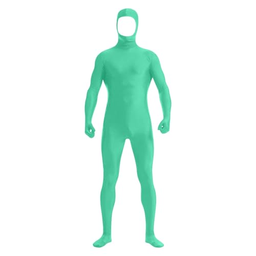 80er Trainingsanzug, Faschingskostüme Dame, Karneval Kostüm Männer, Erwachsene Open Face Zentai Cosplay Jumpsuit Ganzkörperanzug Orange Tight Bodysuit Kostüm für Party Halloween Weihnachten Unisex von Beichwtd