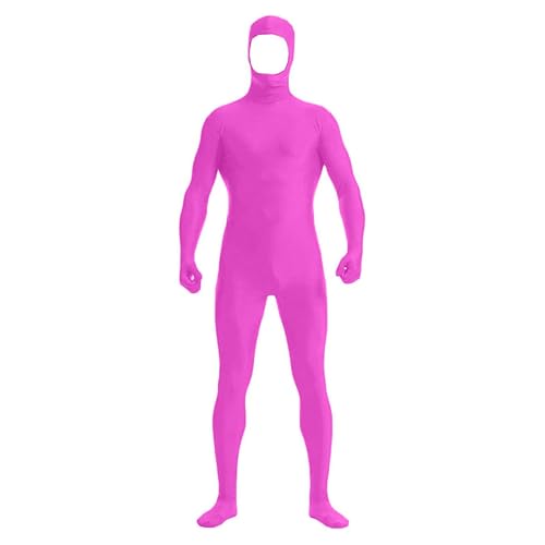 Astronaut Kostüm, Faschingskostüme Dame, Karneval Kostüm Männer, Erwachsene Open Face Zentai Cosplay Jumpsuit Ganzkörperanzug Orange Tight Bodysuit Kostüm für Party Halloween Weihnachten Unisex von Beichwtd