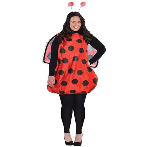 Beichwtd Fasching Kostüm Damen, Discounter, Marienkäfer Kostüm Erwachsene Damen, Ladybug Kostüm Mädchen, Faschingskostüme grosse grössen für Karneval Ostern Halloween Cosplay Party S-XXL von Beichwtd