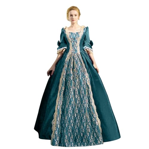 Beichwtd Mittelalter Kleid Damen Piratenkostüm Kleidung Cosplay Viktorianisches Prinzessin Kleider Medieval Dress Große Größen Halloween Kostüm Renaissance Gothic Corsagenkleid Wikinger Kleidunger von Beichwtd