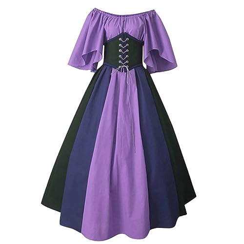 Beichwtd Viktorianisches Kleid Prinzessin Kleider Piratenkostüm Mittelalter Kleidung Corsagenkleid Renaissance Gothic Große Größen Wikinger Kleidunger Cosplay Medieval Dress Halloween Kostüm von Beichwtd