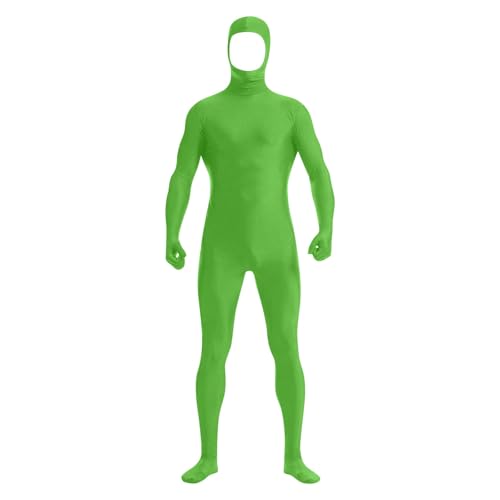 Faschingskostüme Kinder, Faschingskostüme Dame, Karneval Kostüm Männer, Erwachsene Open Face Zentai Cosplay Jumpsuit Ganzkörperanzug Orange Tight Bodysuit Kostüm für Party Halloween Weihnachten Unisex von Beichwtd