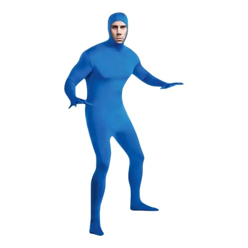 Faschingskostüme Männer, Faschingskostüme Dame, Karneval Kostüm Männer, Erwachsene Open Face Zentai Cosplay Jumpsuit Ganzkörperanzug Orange Tight Bodysuit Kostüm für Party Halloween Weihnachten Unisex von Beichwtd