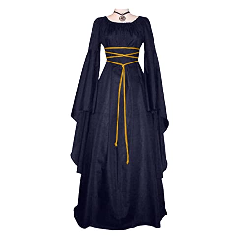 Mittelalter Kostüm Damen Viktorianisches Kleid Piratenkostüm Prinzessin Kleider Cosplay Halloween Gothic Kleid Medieval Dress Wikinger Kleidunger Große Größen Renaissance Corsagenkleid Kleidung von Beichwtd