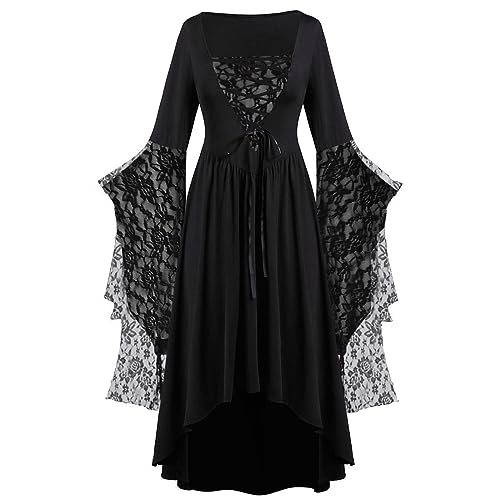 Mittelalterkleider Damen Gothic Kleid Medieval Dress Prinzessin Renaissance Viktorianisches Kleid Cosplay Piratenkostüm Große Größen Wikinger Kleidunger Corsagenkleid Halloween Kostüm Kleidung von Beichwtd