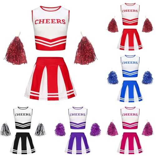 cheerleader kostüm kinder, Cheerleader Kostüm Kinder,Cheerleadering Outfit Mädchen,Kinderkostüm,Cheer Outfit Cheerleadering, Faschingskostüme, für Karneval Halloween,Fasching, Party, Mottoparty von Beichwtd