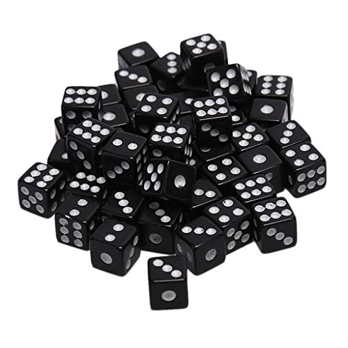 100pcs/set D6 6 Seiten 8mm 0 31 Zoll Zahlen Acryl Square Eck Würfel Party Familie Game Graving Pädagogikspiele Requisiten von Beimus