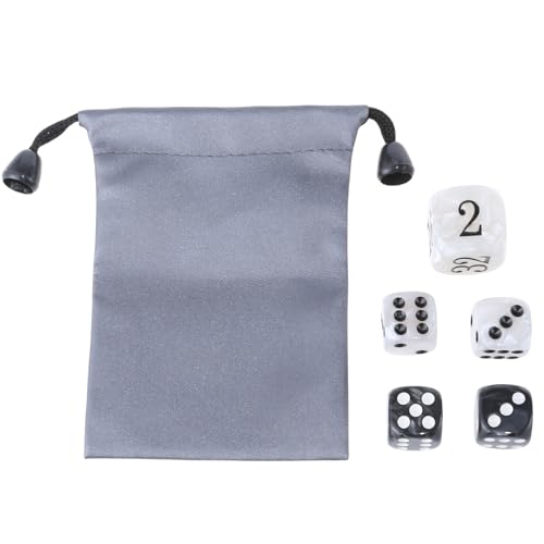 Beimus 1 Set Acryl-Backgammon-Perlen, Würfel-Set, 22 mm Doppelwürfel und vier 16 mm Würfel mit Aufbewahrungstasche, Gaming von Beimus