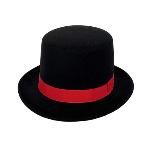 Beimus Eleganter britischer Filzhut Unisex Gentlemen Karneval Festival Magier Hut Fedoras Hut für Auftritte von Beimus