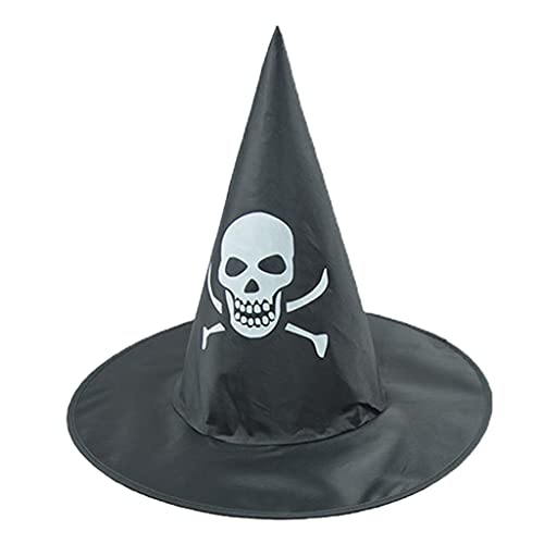 Beimus Modischer Hexenhut, Netz, Totenkopf, Fledermaus, Kegel, Halloween-Requisiten, Hexen, Kostüm, Hut für Kopfschmuck von Beimus