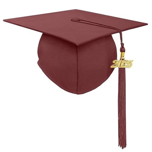 Beimus Universitätsabschlusshut College Graduation Hut Unisex Matte Erwachsene Quasten Hut für Studenten und Absolventen von Beimus