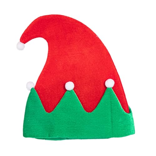 Beimus Weihnachtsmützen Elfen Unisex Kappen Koboldmütze Weihnachten Foto Requisiten Fröhlicher Hut Baggy Hut Koboldkleidung von Beimus