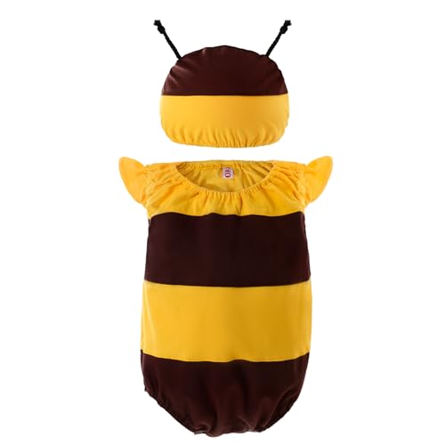 Biene Kostüm für Baby Jungen Mädchen,Ladybug Body Strampler Neugeborene Verkleidung Bienenkostüm und Hut für Größe 0 bis 9 Monate Biene Kostüm für Baby Jungen Mädchen,Ladybug Body Strampler Neugeborene Verkleidung Bienenkostüm und Hut für Größe 0 bis 9 Monate von Beipegin