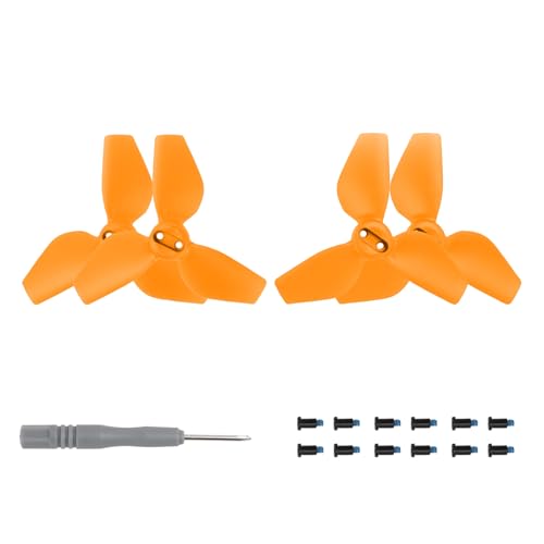 BeisDirect NEO Propellers Ersatz Prop Blades 2016S Propeller Leichter Drohnenflügel für DJI NEO Drohne Zubehör Exklusive Schrauben & Schraubendreher (2 Paar, Orange) von BeisDirect