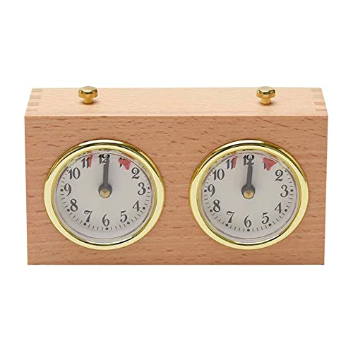 Schachuhr Timer, Schachuhren Analog Mechanischer Countdown Timer Schachuhr, Professioneller Wettkampf Timer Uhrwerk angetriebener Timer für Turnier Brettspiel (Retro) von Bekasa