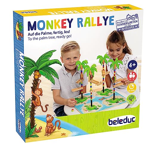 Beleduc 22400 Monkey Rallye Geschicklichkeitsspiele, bunt von Beleduc