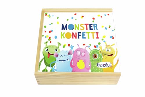 Monster Confetti, Kinderspiel, Lernspiel für Zuhause - Bekannt aus dem Kindergarten von Beleduc