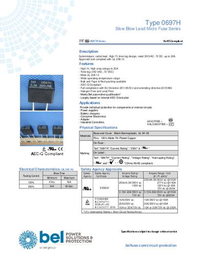 Belfuse 0697H1600-02 Kleinstsicherung von Belfuse