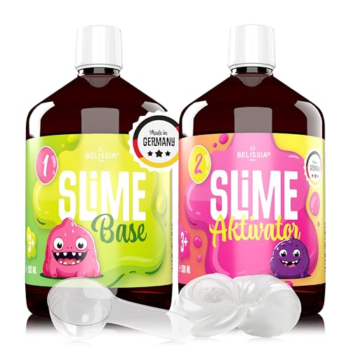 Belissia XL Kinder Spiel-Schleim zum selbermachen. DIY Set für 1KG fertigen Slime. Ideale Geschenkidee für Kinder ab 3 Jahre von Belissia