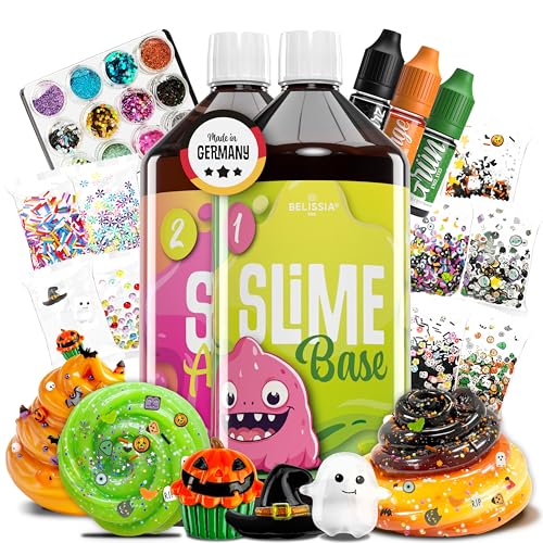 Belissia XXL Kinder Spiel-Schleim zum selbermachen. Halloween Set für 2KG fertigen Slime. Ideale Geschenkidee für Kinder ab 3 Jahre von Belissia