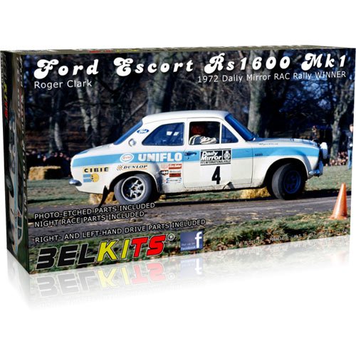 Ford Escort RS1600 Mk1 1972 RAC Rally Roger Clark 1:24 Model Kit Belkits BEL007 von Belkits