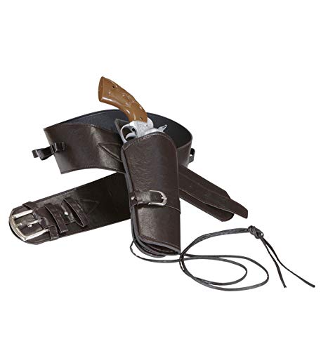 Cowboy-Holster und Gürtel, authentisches Western-Holster und Gürtel, Lederoptik, Kostüm, Wilder Westen, Jagd, Party, Cosplay, Verkleidungszubehör, Erwachsene, Einheitsgröße von Bella Dox